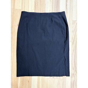 Esprit Black Side Slit Pencil Skirt Nylon/Spandex Womens 13/14
